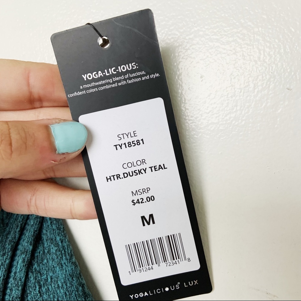 NWT Yogalicious Lux Soft Cropped Workout Tank Top - Picture 7 of 7